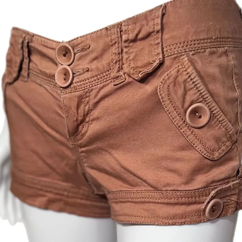 XOXO Rustic Cargo Short Shorts (Size 1/2) - Picture 2 of 7